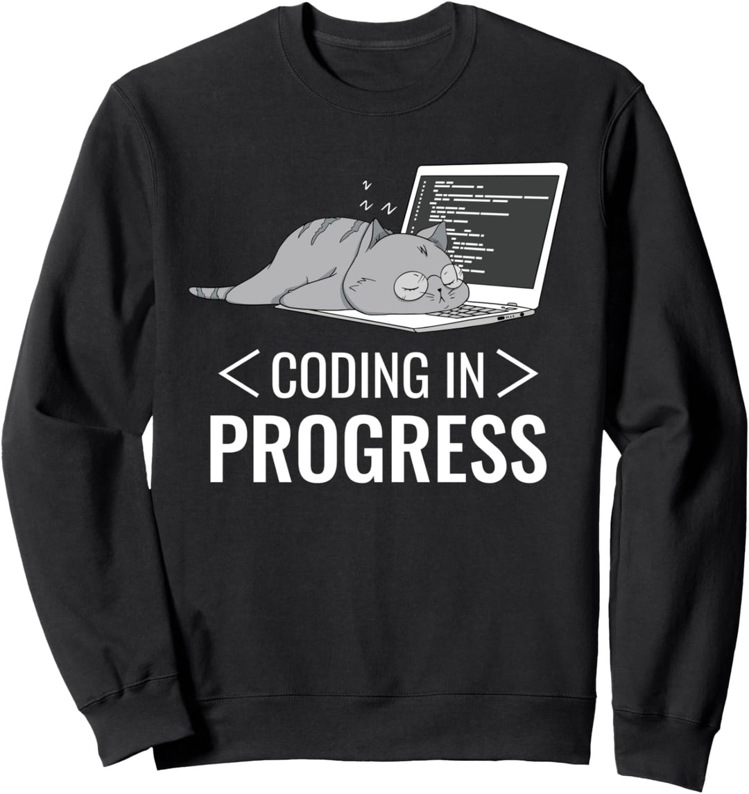 Programmieren Computer Nerd Katze Sweatshirt