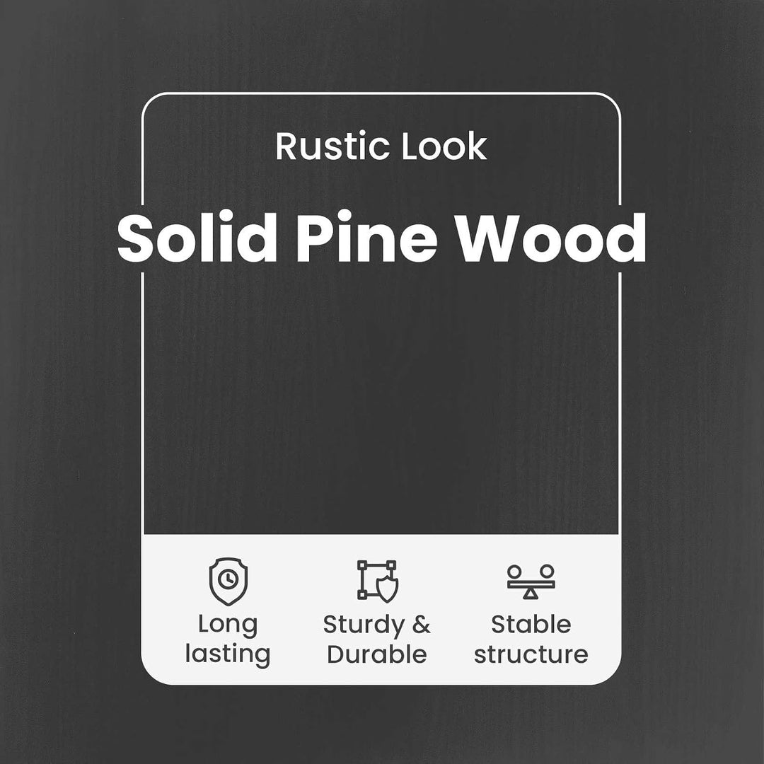 vidaXL Rollschrank 34 x 39 x 65,5 cm Massivholz Kiefer Grau, Grau