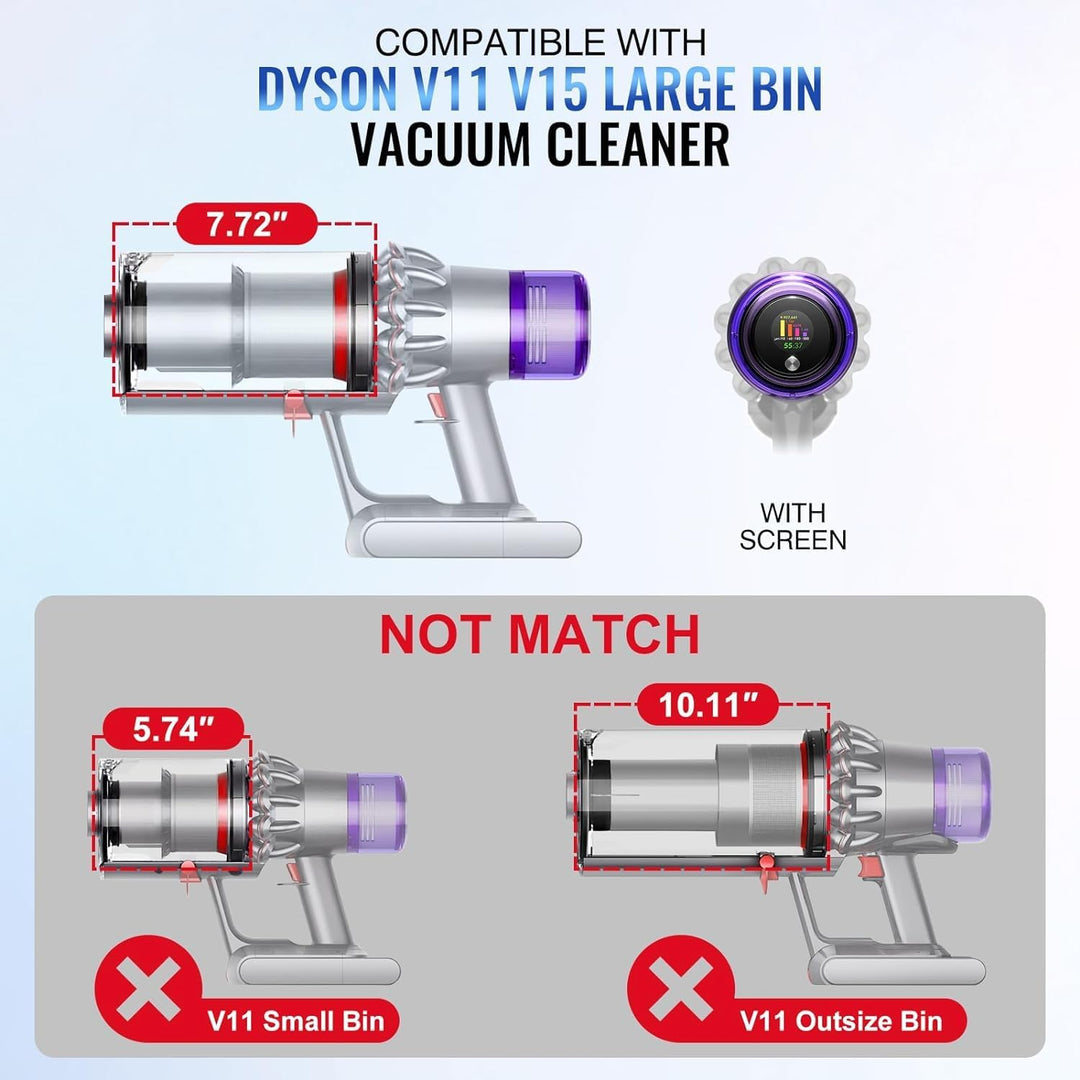 Staubbehälter für Dyson V11, V15, SV14, SV15, SV22 Staubsauger,Teile-Nr. 970050-01 und Teile-Nr. 965