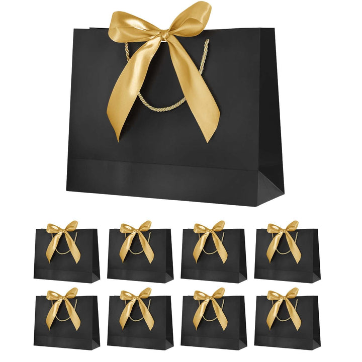Geschenktüten aus Papier mit Schleifenbändern,Geschenktaschen mit Henkel,Papiertüten für Geburtstag,