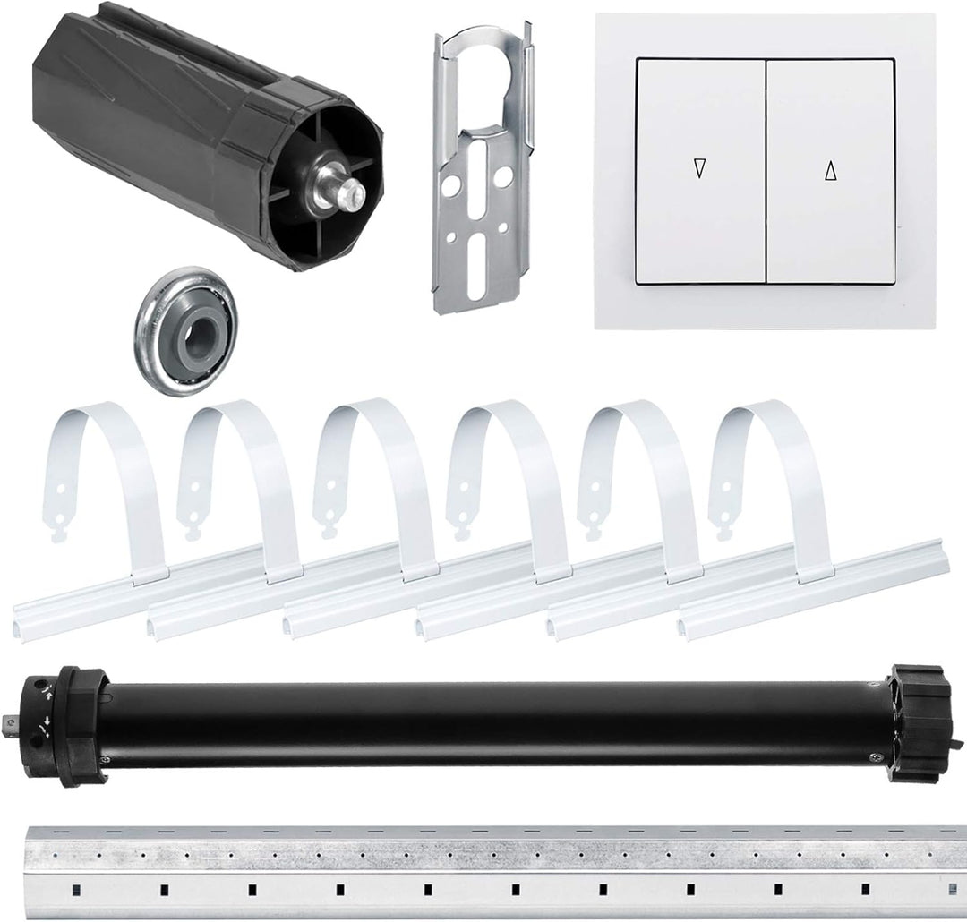 NOBILY *** Rolladen-Komplett-Set für 60mm (SW60) Achtkantwelle Maxi-Rolladenmotor 20Nm + Wippschalte