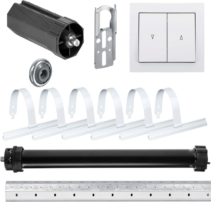 NOBILY *** Rolladen-Komplett-Set für 60mm (SW60) Achtkantwelle Maxi-Rolladenmotor 20Nm + Wippschalte
