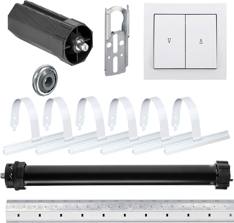 NOBILY *** Rolladen-Komplett-Set für 60mm (SW60) Achtkantwelle Maxi-Rolladenmotor 20Nm + Wippschalte