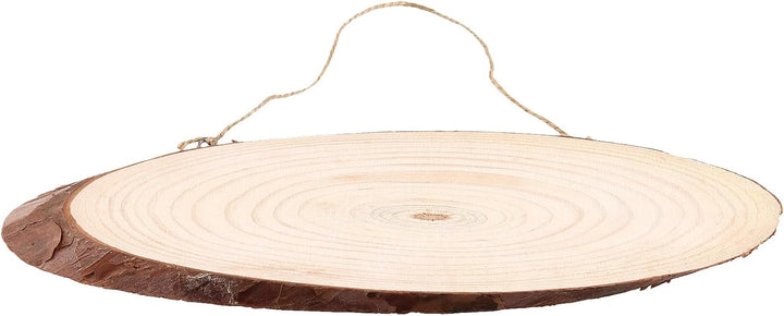 FUNSUEI 10 Stück Oval Holzscheiben 30cm Durchmesser, Ovale Baumscheiben Deko, Unvollendete Holzschei