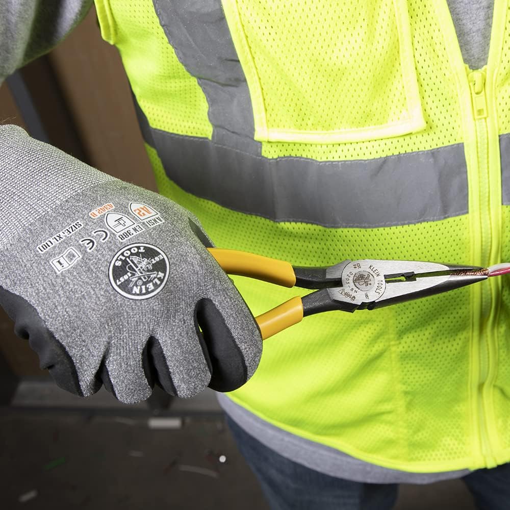 Lange Nase Seitenschneide- und Abisolierzange, robust, 20 cm, kleine Werkzeuge D203-8N, gelber Griff