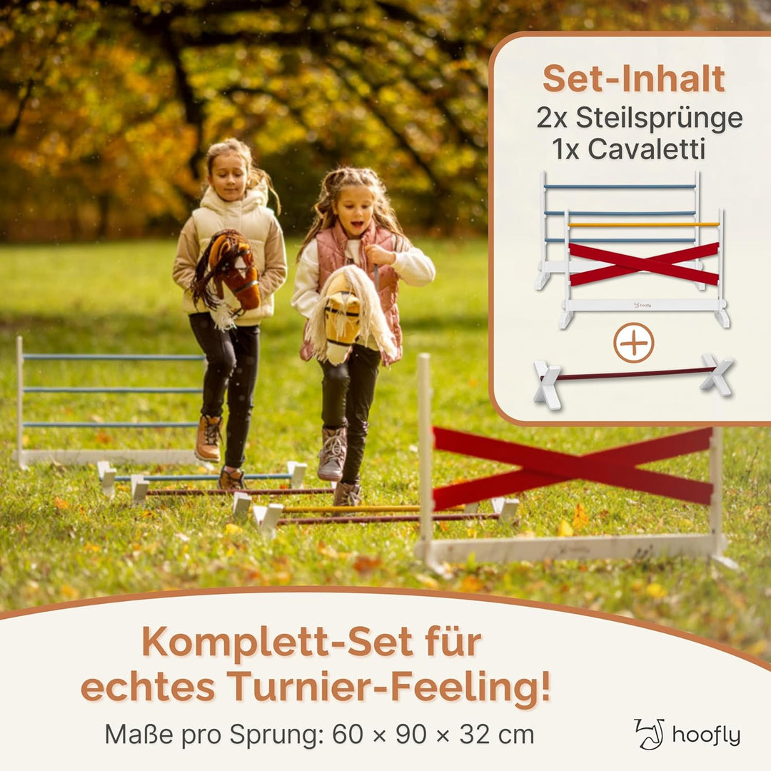 Hobby Horse Hindernisse Set – 2 Steilsprünge & 1 Cavaletti/Hindernisse Hobby Horsing Zubehör & Hürde