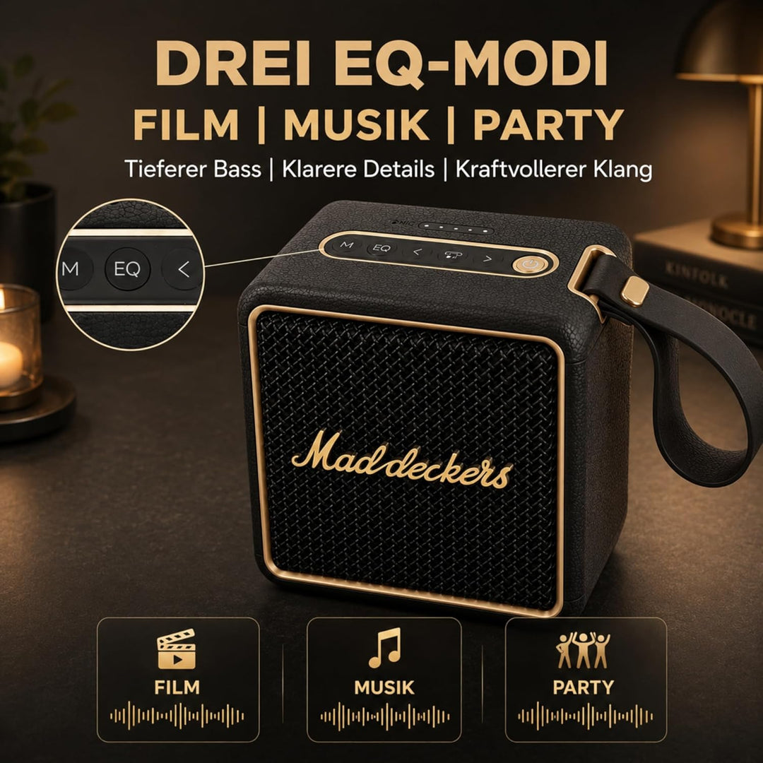 MG II Bluetooth Lautsprecher 40W, Tiefer Bass mit DSP, RGB Licht, IPX7 Wasserdicht, Dual-Treiber,17H