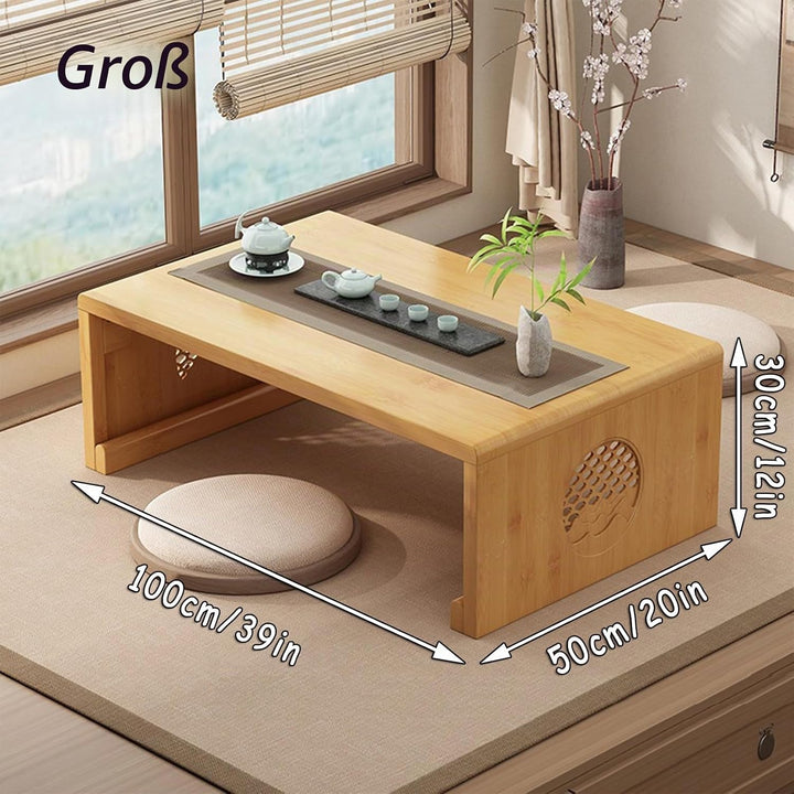 Chinesischer Tee-Bodentisch aus Bambus,japanischer faltbarer Couchtisch,Altartisch Meditation,niedri