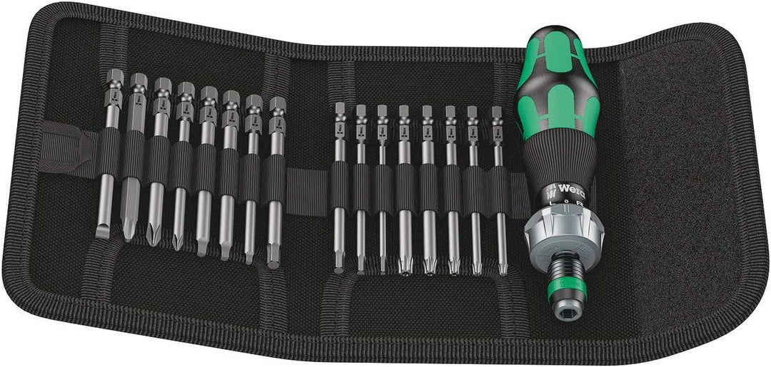 Wera 05051041001 Kraftform Kompakt 60 RA, Handhalter mit Bit-Sortiment, Imperial, 17-teilig, Stück,