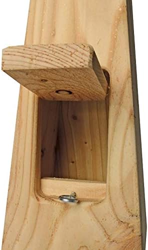 WEIDENPROFI Nistkasten, Vogelhaus mit Standfuss aus Lärchenholz, Modell Vogeldorn, Design Weinblatt: