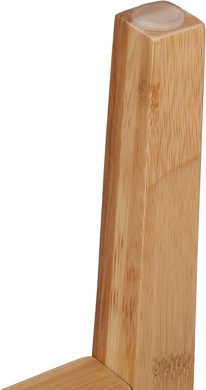 Relaxdays Badhocker mit extra Ablagefläche, Sitzhocker aus Bambus, HxBxT: 45 x 51,5 x 34 cm, Staurau