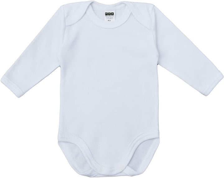 Unisex Baby Langarm Body aus 100% Baumwolle im 5er Pack, Baby Body mit Aufdruck für Mädchen und Jung