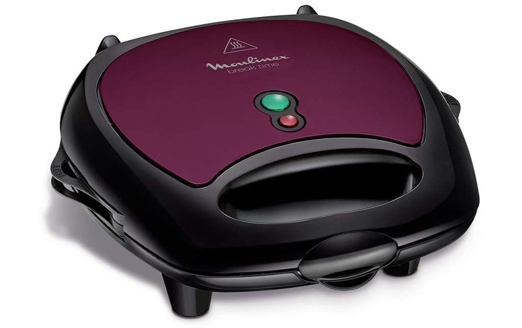 Moulinex Breaktime Gaufrier Pancakes Violet Noir 700W SJ616A12