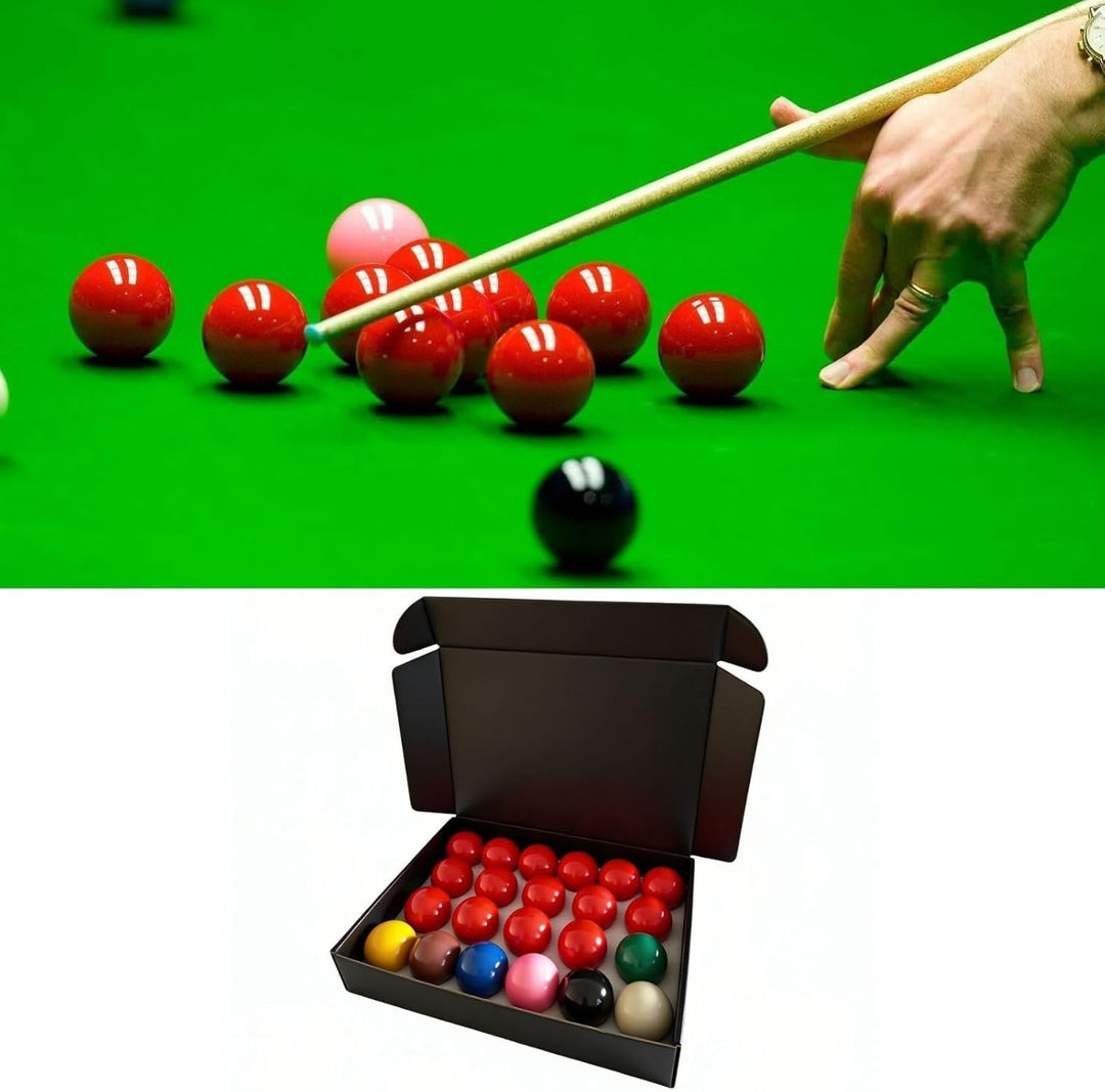 Snooker Kugeln Set, 22 Stück 52,5 mm Snooker Balls Set Harz Britisches Billardkugeln Set, 15 Rote, 6