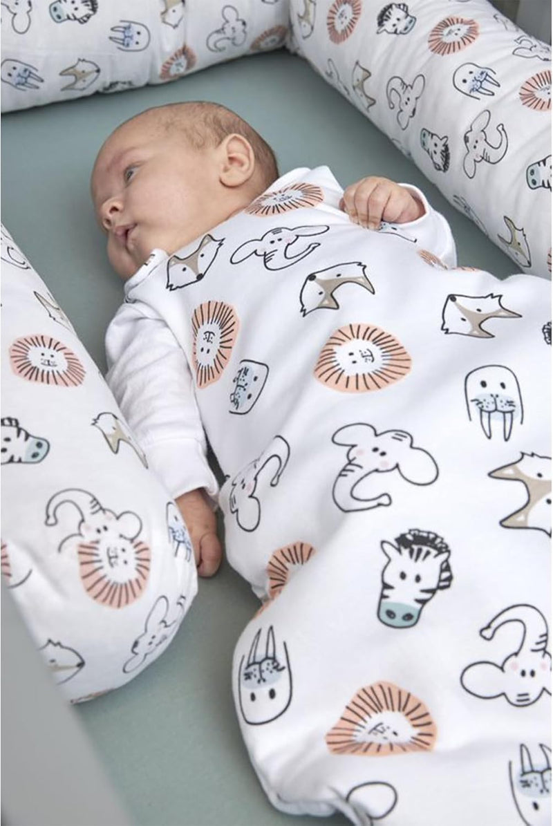 MEYCO Baby Animal Schlafsack 2-teilig, gefüttert (aus 100% Baumwolle, mit Rundum-Reissverschluss, ha