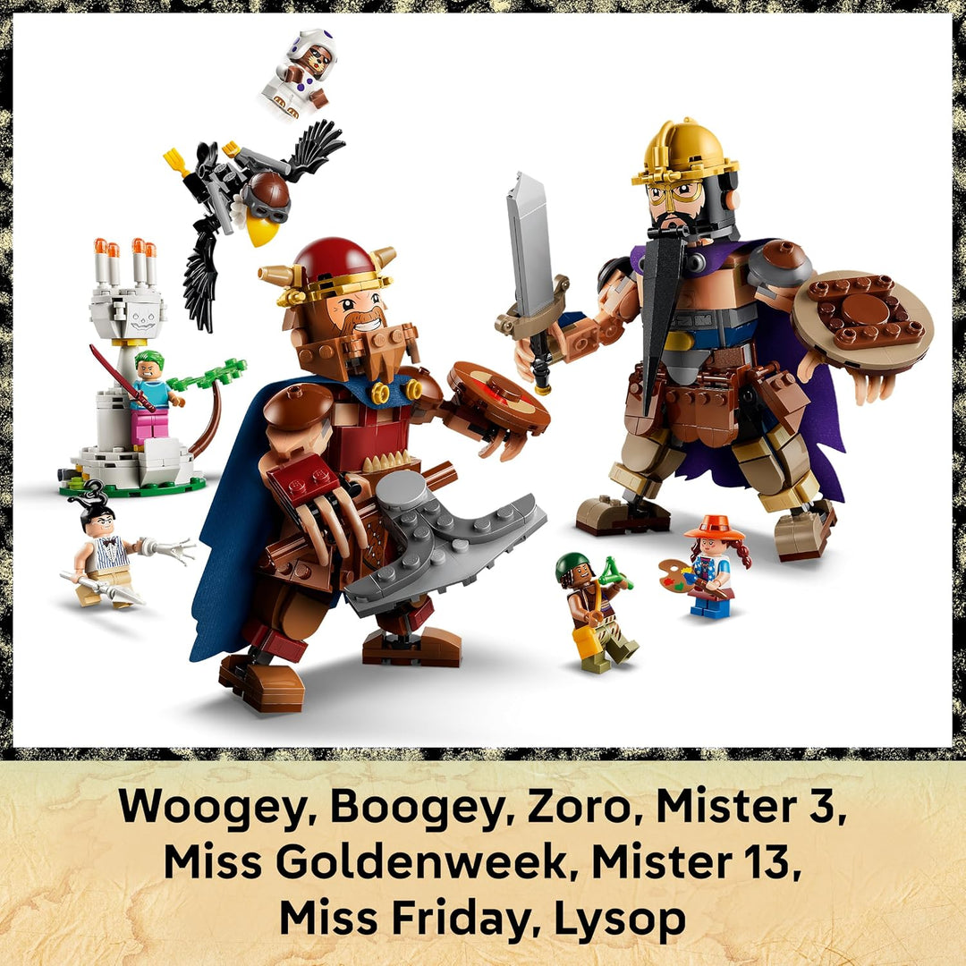 LEGO ONE PIECE Woogey vs. Boogey - Riesen von Little Garden - Interaktives Spielzeug mit 2 Actionfig
