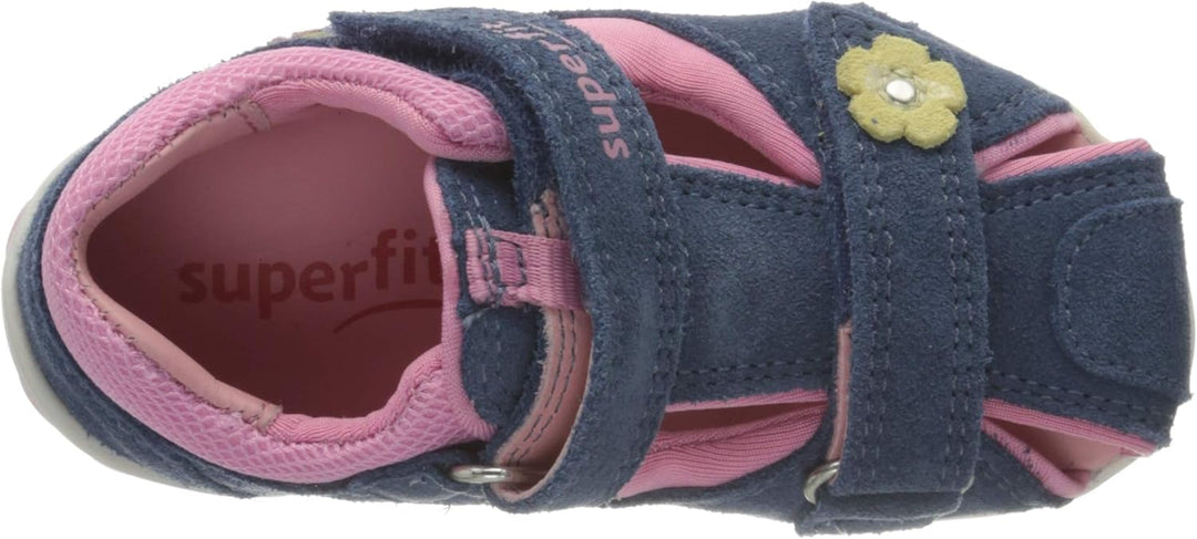 Superfit Baby Mädchen Fanni Sandalen 21 EU Blau Rosa 8000, 21 EU Blau Rosa 8000