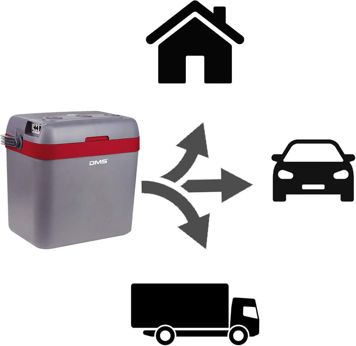 DMS® Kühlbox Kühltasche Gefriertasche 33L Getränkebox Wärmebox 12-24V LKW und PKW Zum Kühlen und War