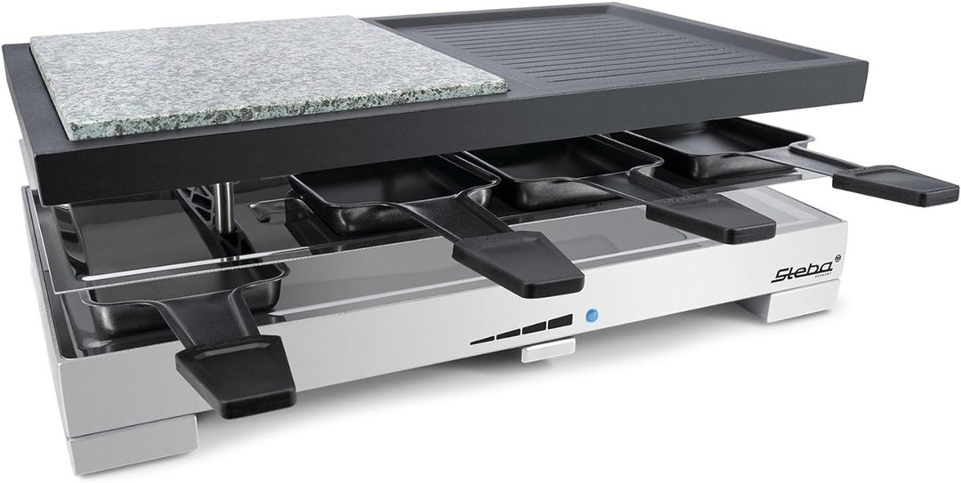 Steba RC 88 Premium Multi Raclette (1200 Watt, Pfännchenablage, 8