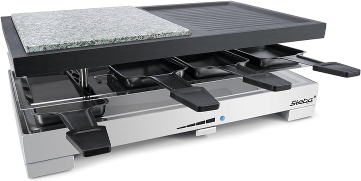Steba RC 88 Premium Multi Raclette (1200 Watt, Pfännchenablage, 8