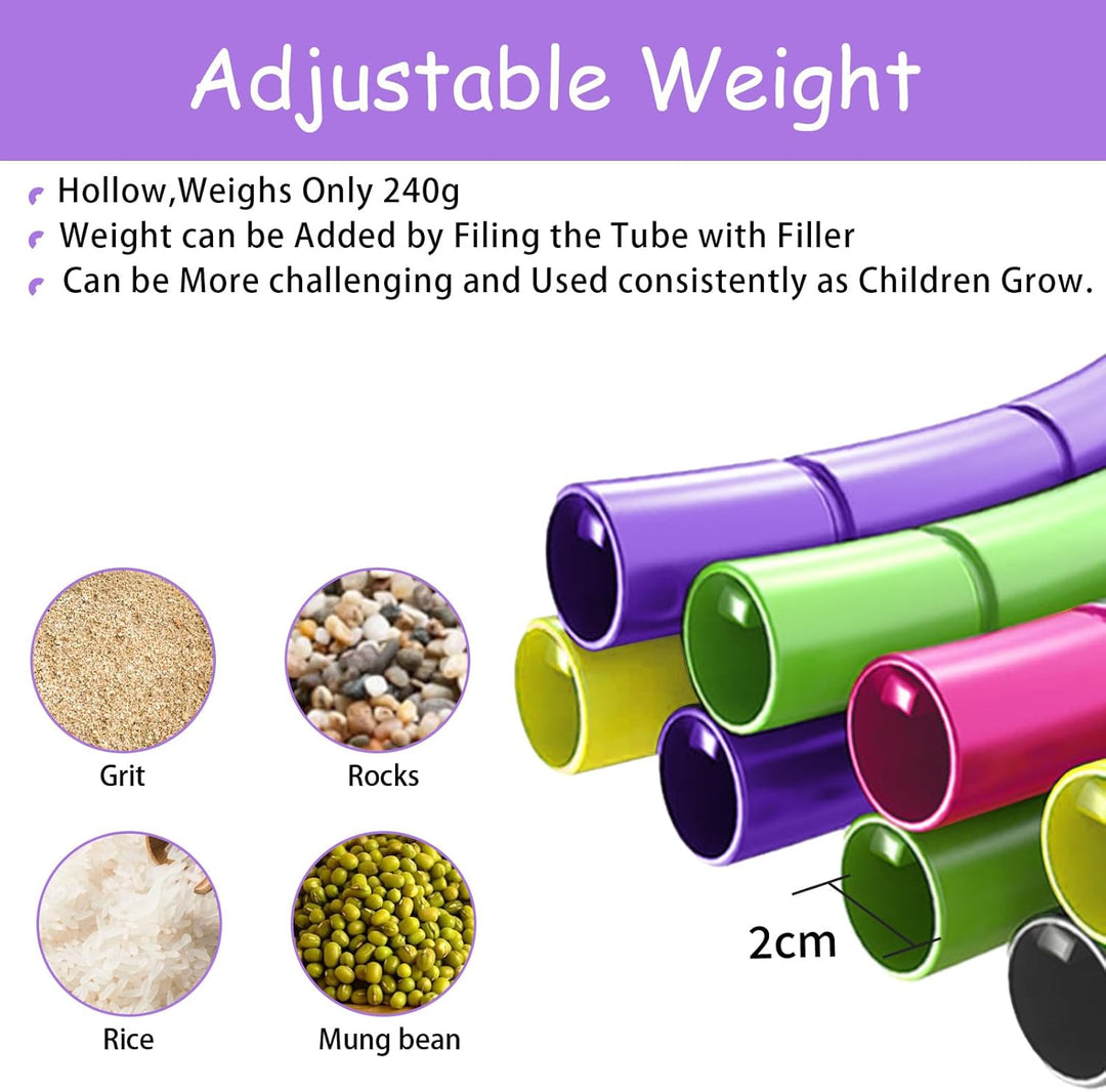 Hula Hoop Springseil Set für Kinder Ab 4 Jahren, Zusammengebauter Reifen Mit 8 Teilen, 70cm Durchmes