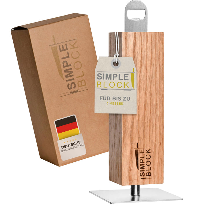 MELOX - Magnetischer Messerblock "Simpleblock" für 4-6 Messer inkl. Flaschenöffner - Messerblöcke ma