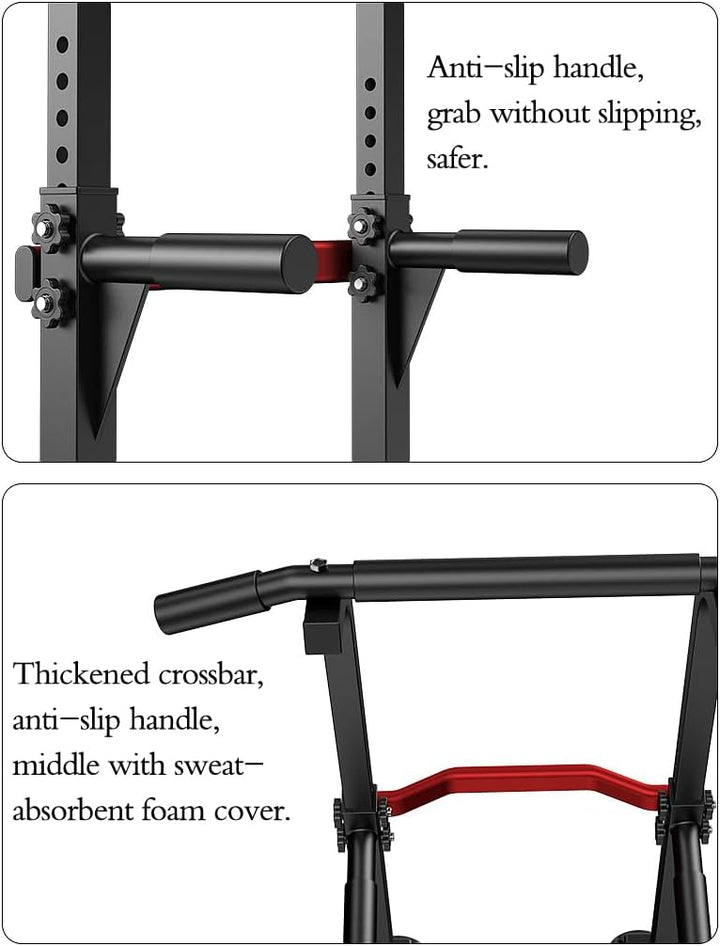 EASY BIG Power Tower Dip Station Pull Up Bar - Mehrzweck-Heimtrainingsgerät mit Verstellbarer Höhe u