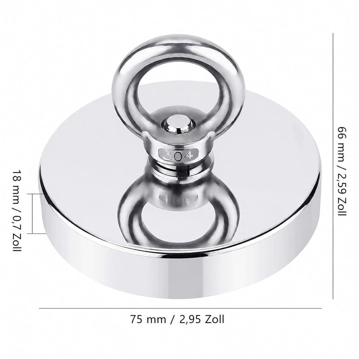 FINDMAG Neodym Magnete Extra Stark, 272 kg, Magnetfischen Set, Starke Magnete, Magnet Fischen Angel