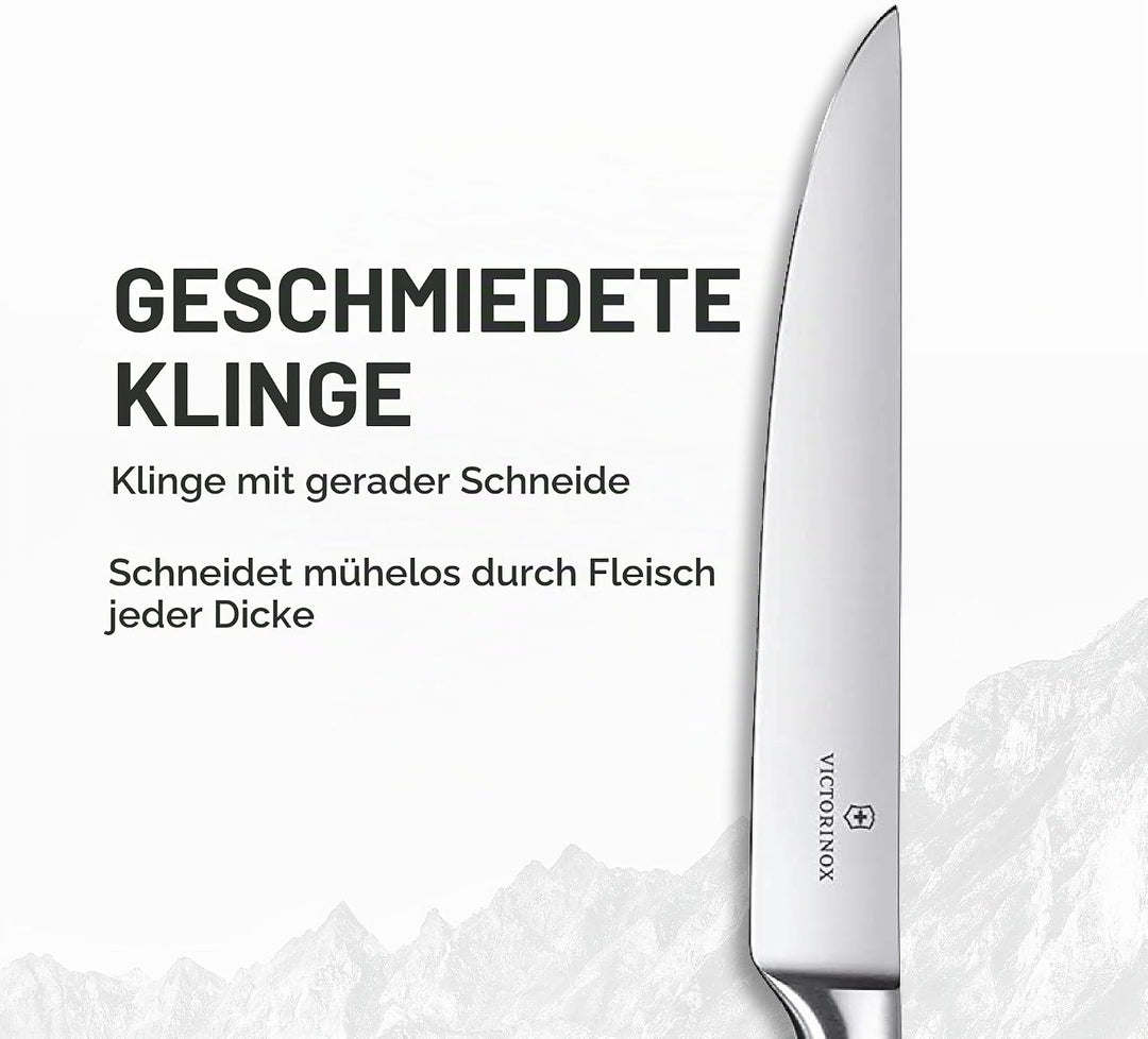 Victorinox, Grand Maître, Profi Steakmesser, Extra Scharfe Klinge, gerader Schliff, 12 cm, Edler Hol