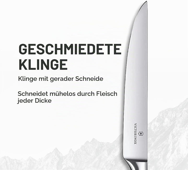 Victorinox, Grand Maître, Profi Steakmesser, Extra Scharfe Klinge, gerader Schliff, 12 cm, Edler Hol