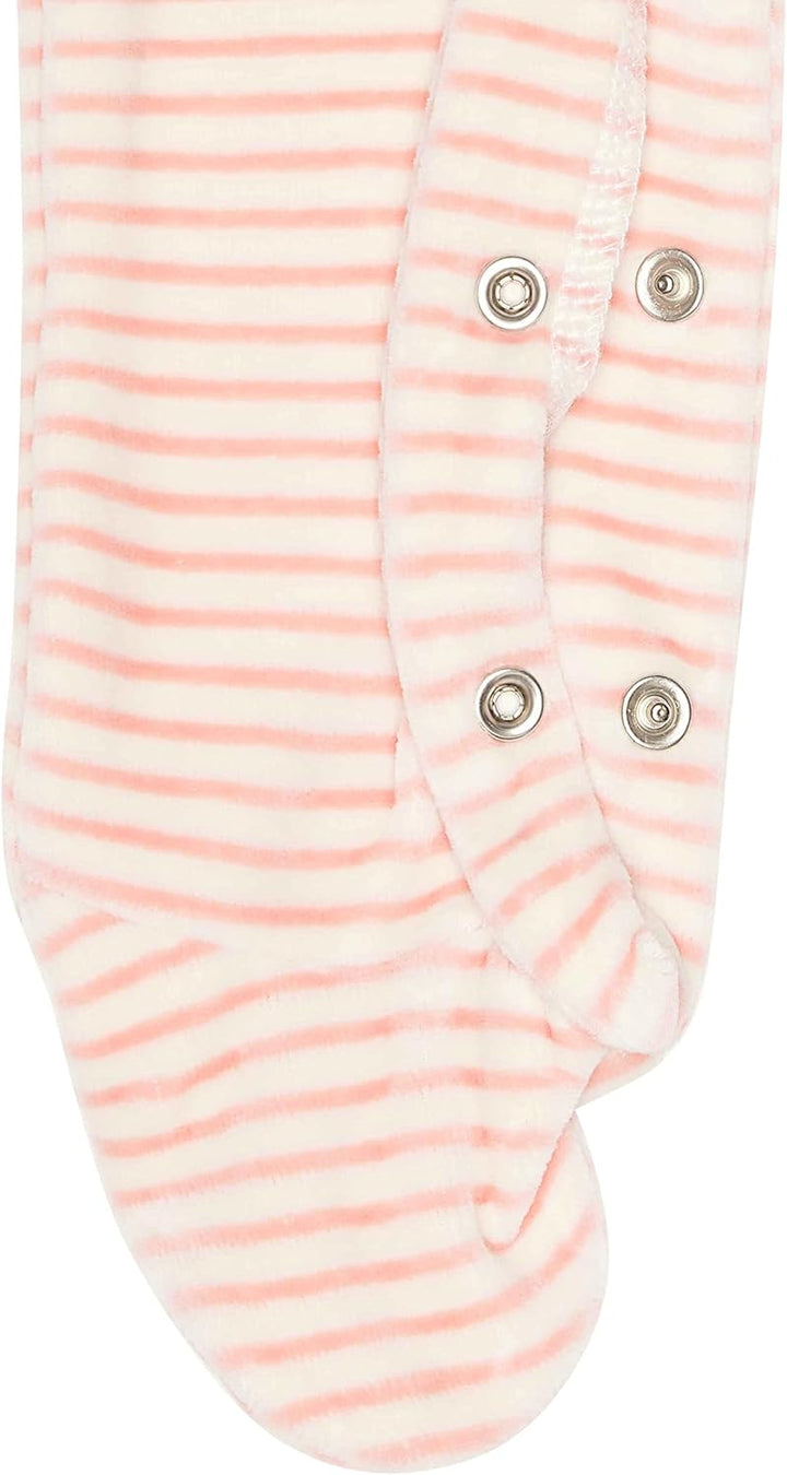 Steiff Unisex Baby Set Strampler mit Fuss + T-Shirt Langarm Kleinkind-Schlafanzüge 68 Silver Pink, 6