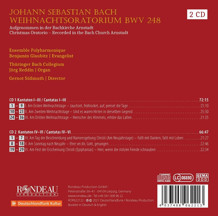 Johann Sebastian Bach: Weihnachtsoratorium, Audio-CD