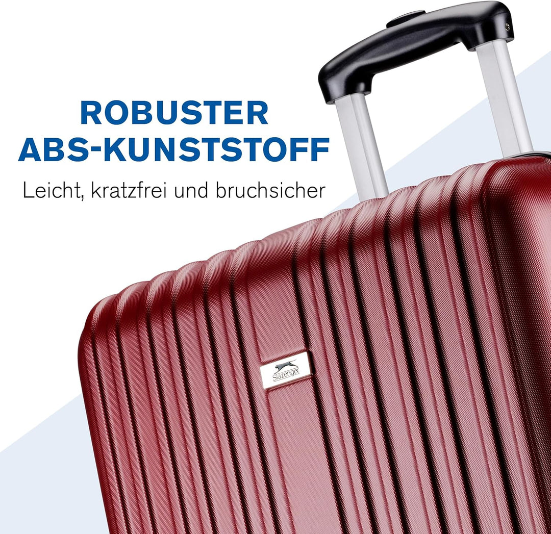 Slazenger Kofferset 2 Teilig/ 3 Teilig - Trolley Handgepack und Reisekoffer Gross - ABS Hartschalenk