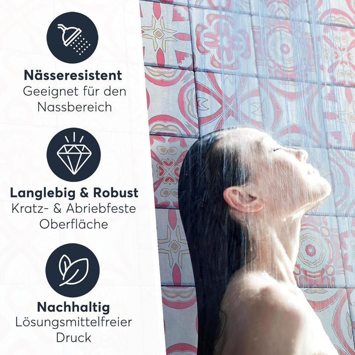 Stickerfliesen Klebefliesen - CREATISTO Fliesenfolie Fliesensticker I Klebefolie selbstklebende Flie