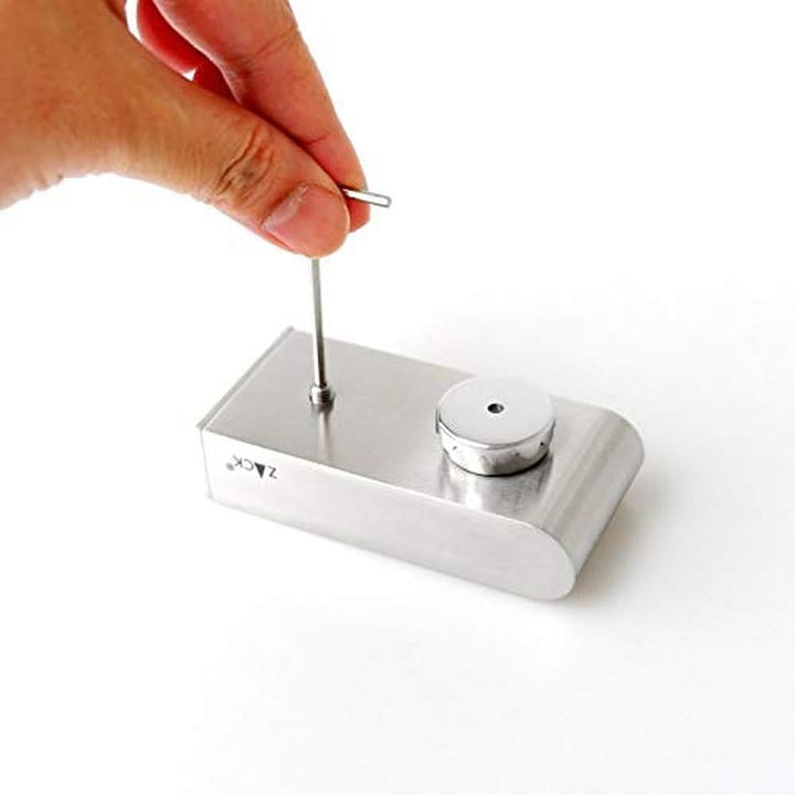 ZACK Stainless Steel ATORE JABONERA MAGNÉTICA, Ceramic, Silberfarben metallisch, 1.58" x 1.38" x 3.3