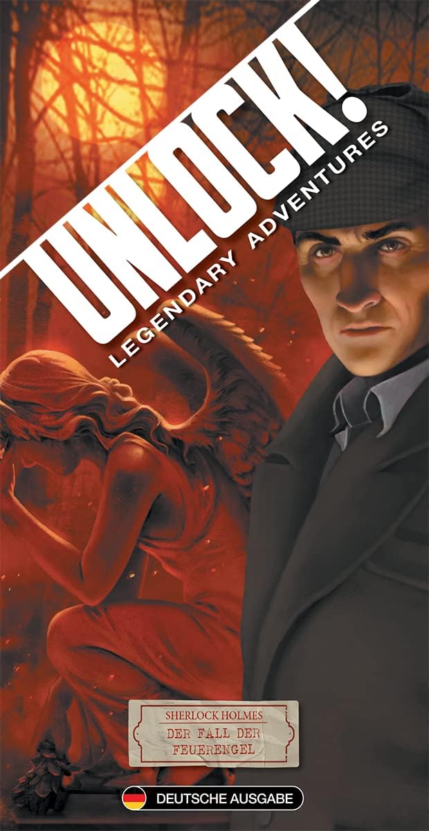 Asmodee, Unlock! – Sherlock Holmes: Der Fall der Feuerengel, Familienspiel, Rätselspiel, 1-6 Spieler