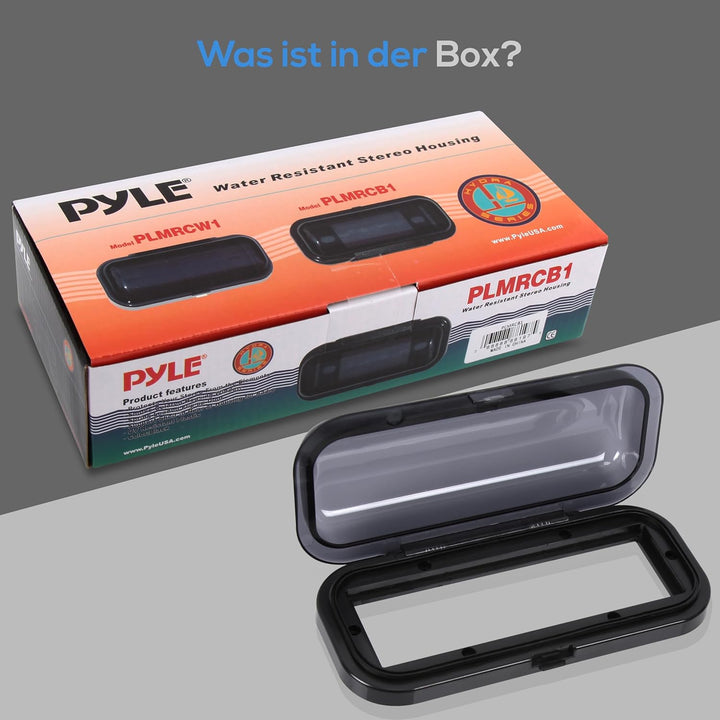 Pyle PLMRCB1 Schutzabdeckung für Radios (wasserdicht, für Boote geeignet) Schwarz, Schwarz