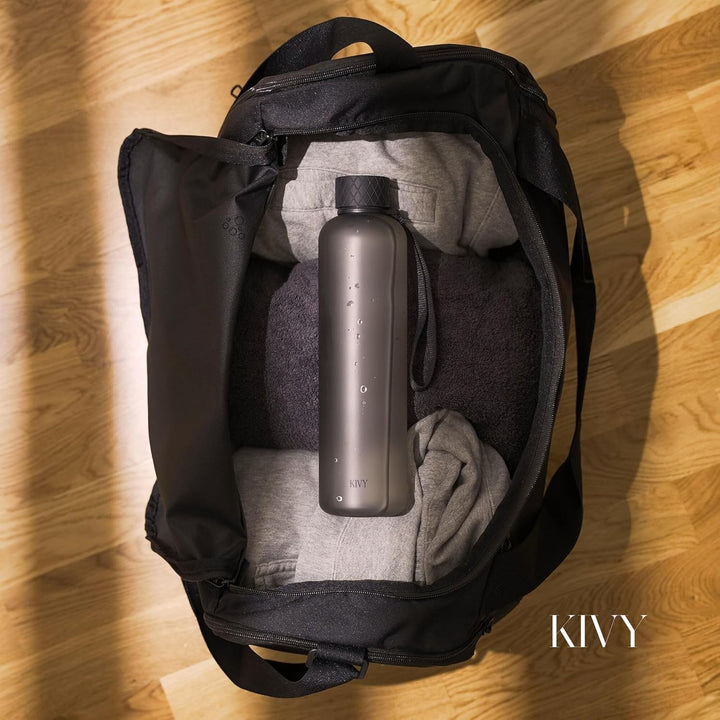 KIVY Trinkflasche 1l - Kohlensäure geeignet, Auslaufsicher, Bruchsicher, Federleicht - Trinkflasche