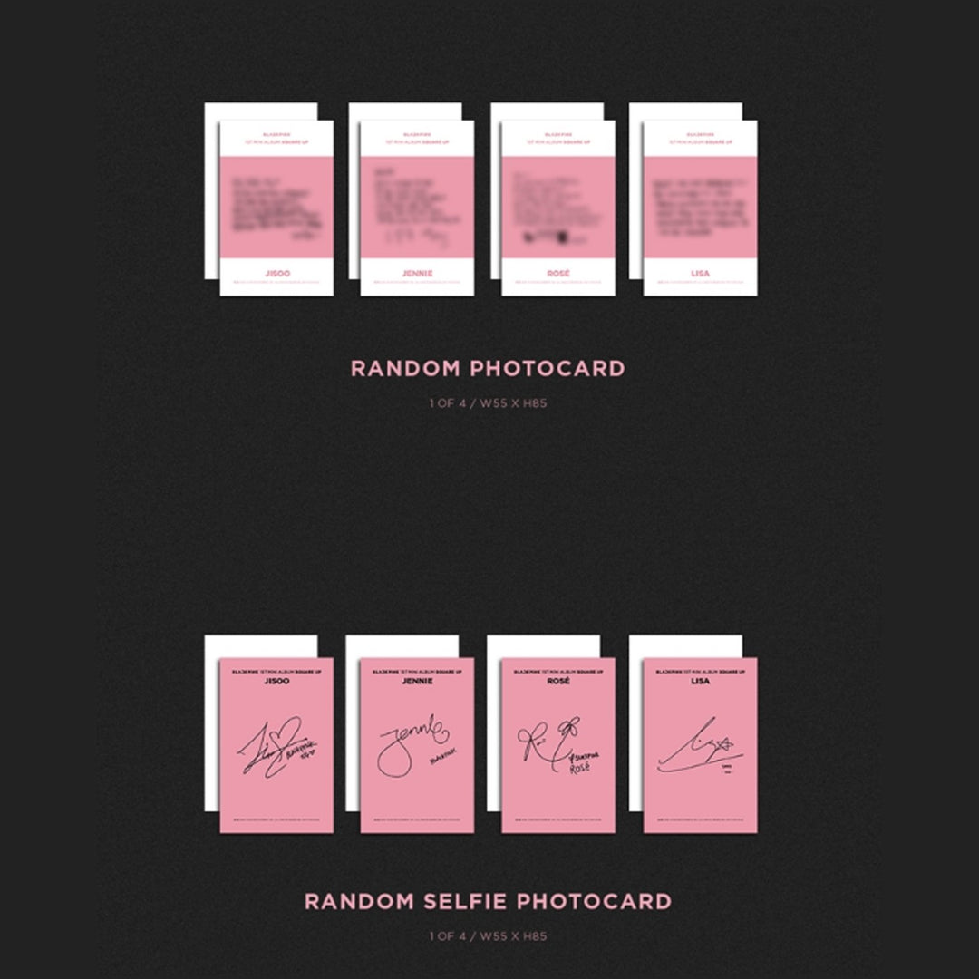 Square Up [ PINK Ver. ] - BLACKPINK 1st Mini Album CD + Photo Book + Lyrics Book + Postcard + Photoc