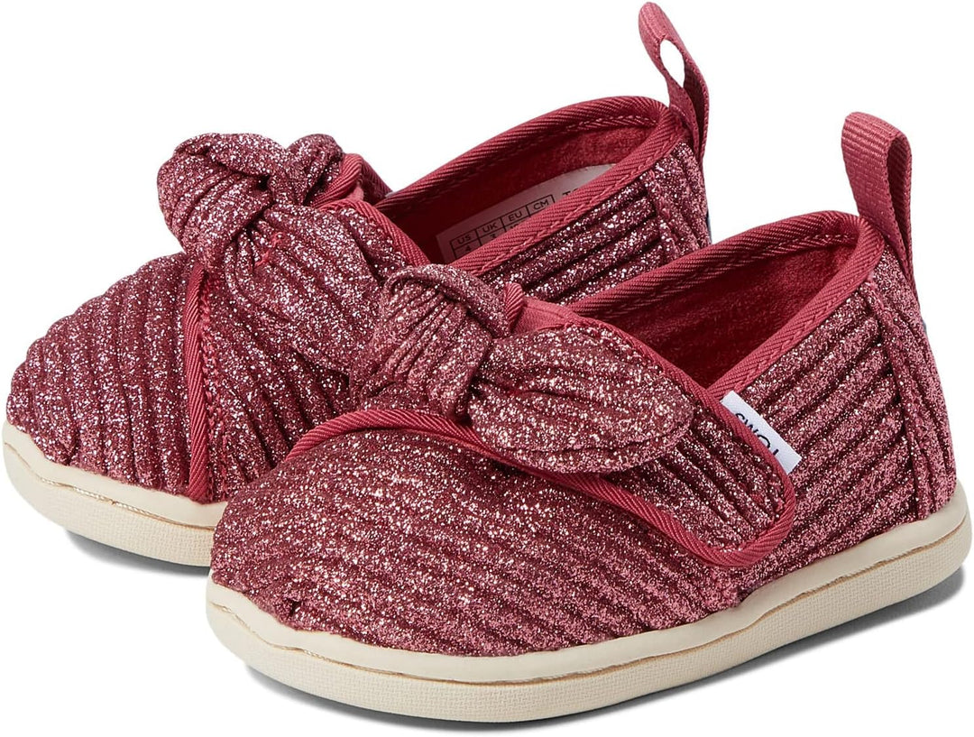 TOMS Mädchen Glitter Alpargata Flache Slipper, 30 EU Pink Rose