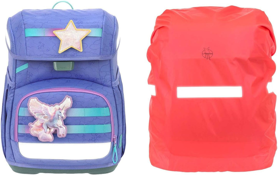 LÄSSIG Schulranzen Regenhülle Light Unique School Set 7-teilig Cloud lilac violett