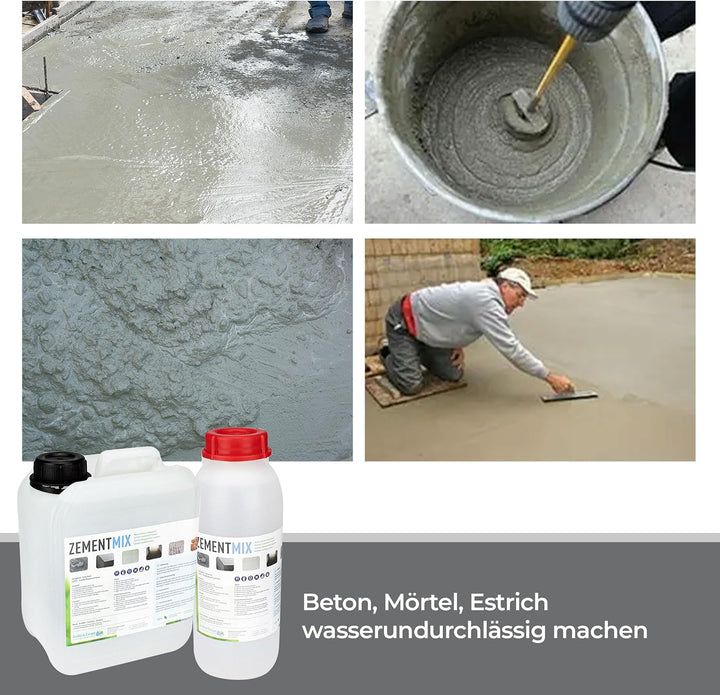 Ecoform Zementmix - Betondichtmittel für WU Beton - flüssigkeitsdichten Beton - Frostschutz & wasser