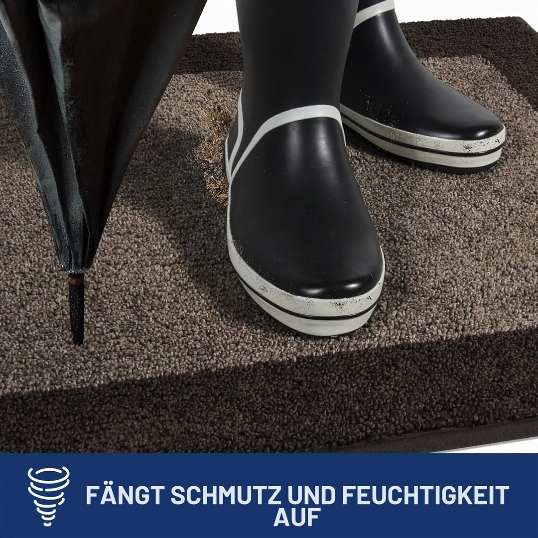 FCSDETAIL Schmutzfangmatte Innen 50 x 80 cm, rutschfeste Fussmatte, waschbar Sauberlaufmatte, absorb