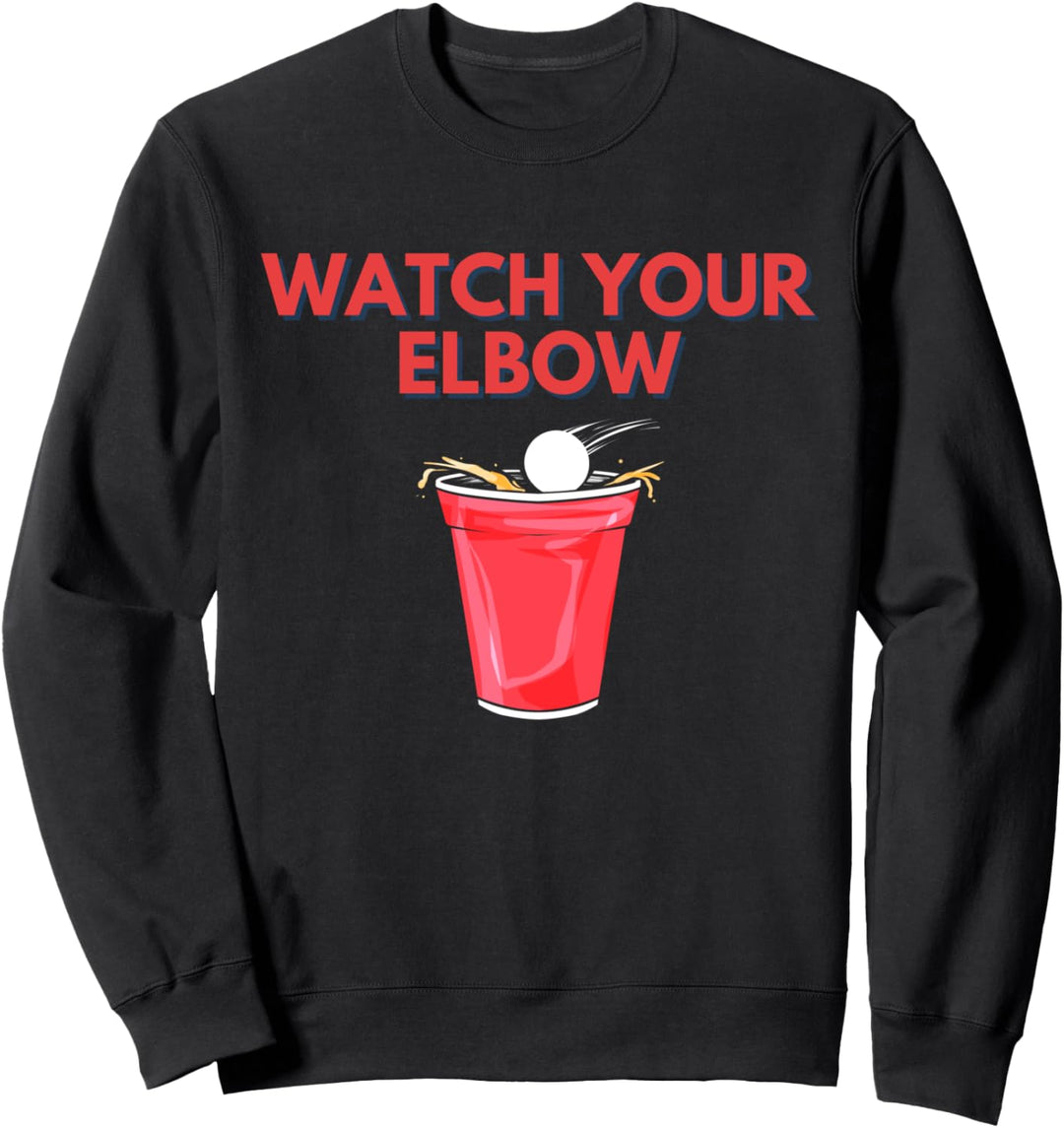 Bier Pong Ellenbogen Beerpong Party Student Sweatshirt