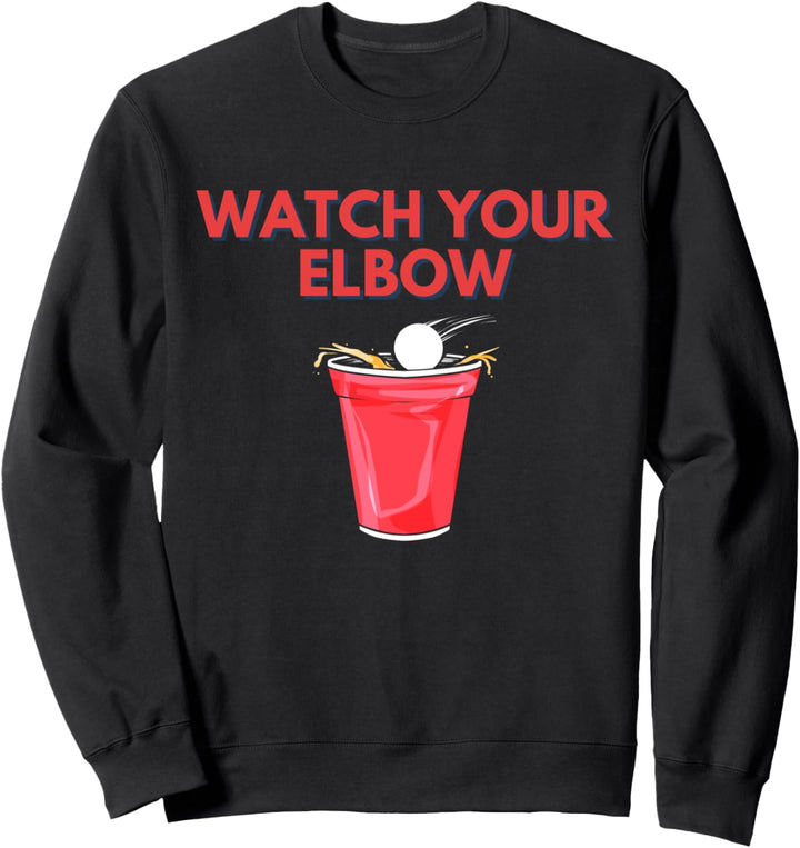 Bier Pong Ellenbogen Beerpong Party Student Sweatshirt