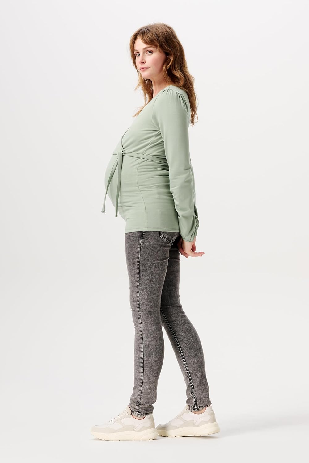 Noppies Damen Top Foshan Nursing Long Sleeve T-Shirt 44 Iceberg Green - N129, 44 Iceberg Green - N12