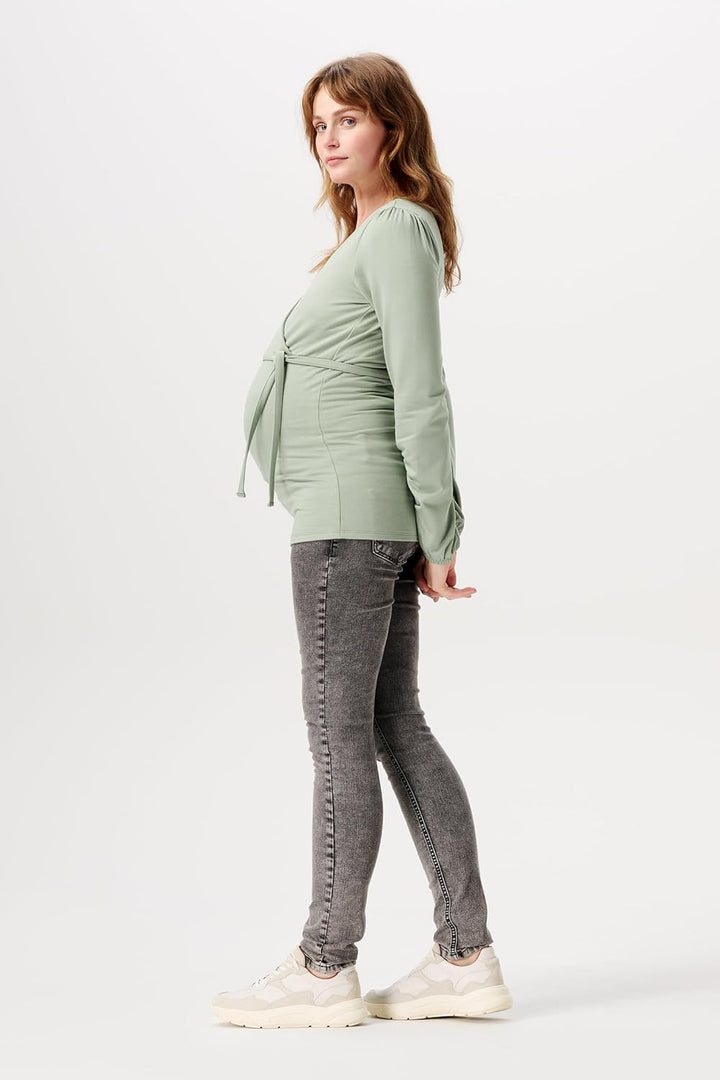 Noppies Damen Top Foshan Nursing Long Sleeve T-Shirt 44 Iceberg Green - N129, 44 Iceberg Green - N12
