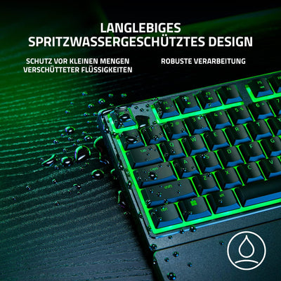 Razer Ornata V3 X - Flache Mecha-Membran-Gaming Tastatur (Lautlose Membran-Switches, Ergonomische Ha