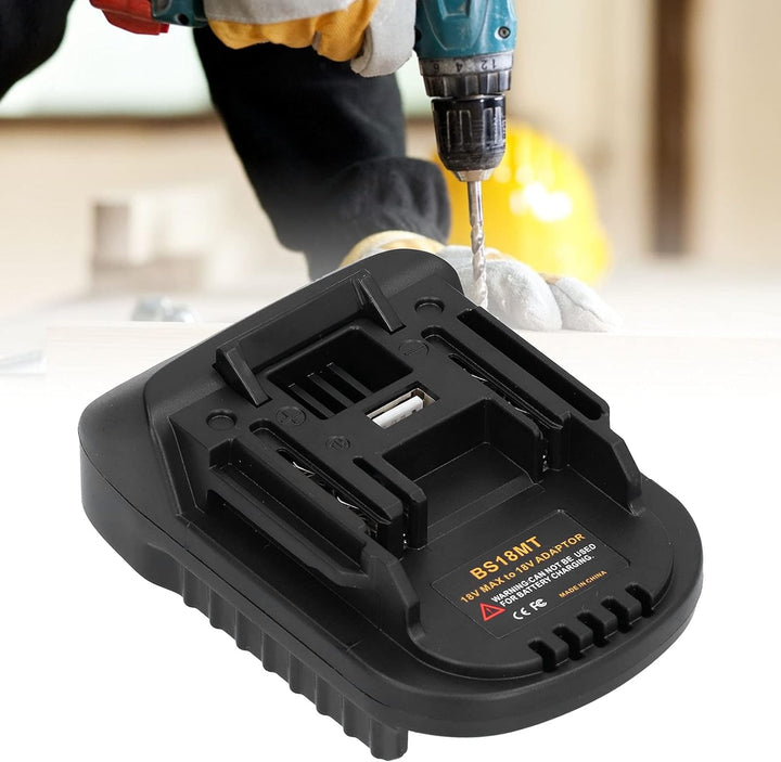 Zerodis BS18MT Akku-Konverter, 18V Akku-Werkzeugakku-Adapter für MAKITA 18V Akku BL1830 BL1840 BL185