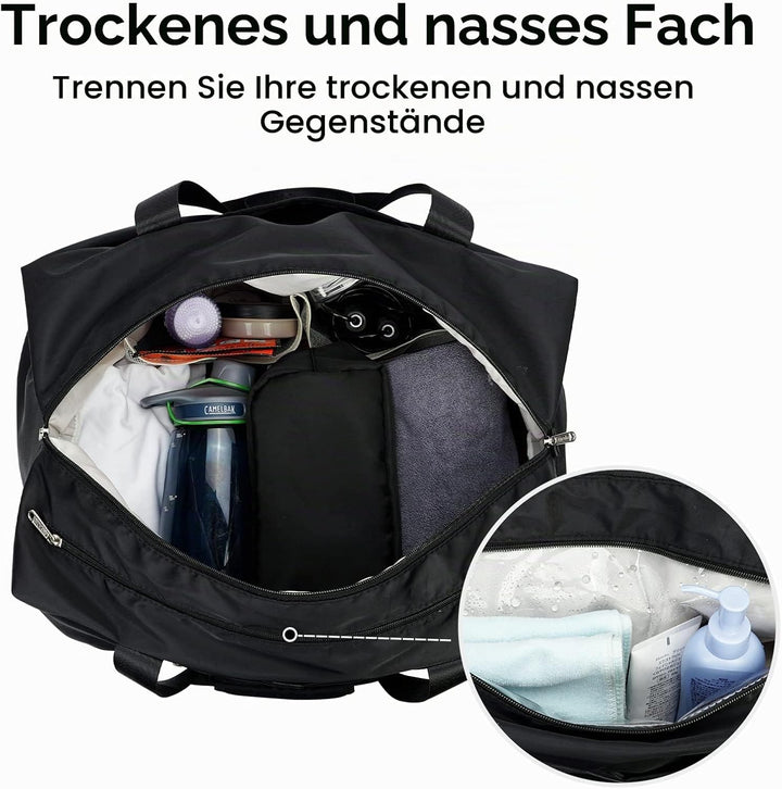 Ceneda Sporttaschen Klassische Reisetasche mit Schuhfach und Kulturtasche Sporttasche Damen Herren T